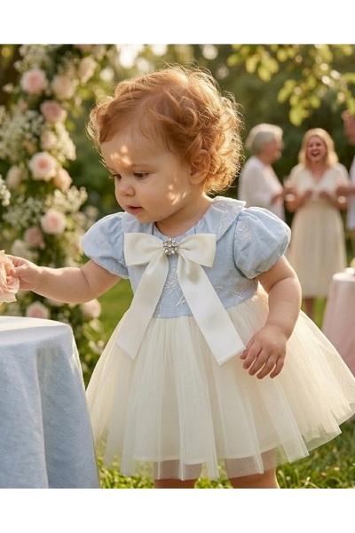 SweetMe فستان عيد ميلاد للفتيات الصغيرات بفيونكة كبيرة من الساتان، فستان سهرة...