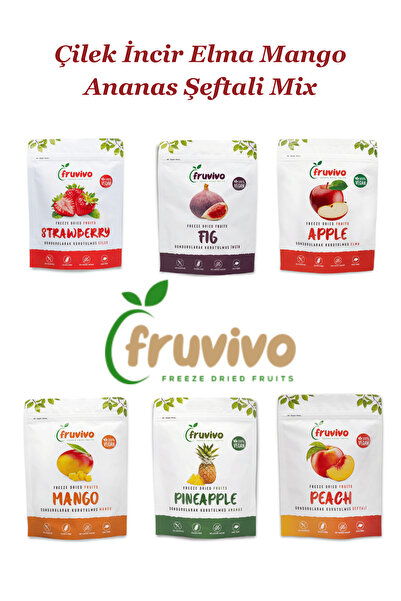 Fruvivo Freeze Dried Fruits Dondurularak Kurutulmuş 6'lı Avantaj Paketi, Çile...