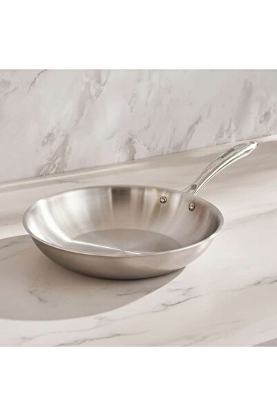 PAN HOME Pradeep Triply Stainless Steel Fry Pan Dia28cm -Chrome