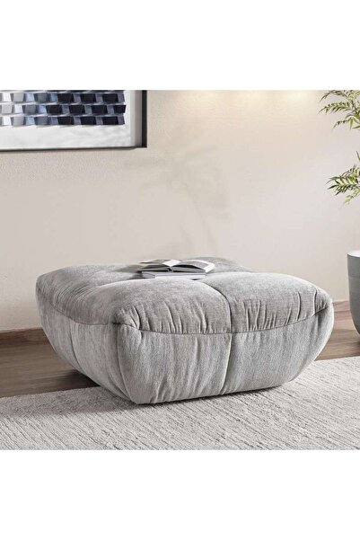 PAN HOME Macrame Ottoman - Grey