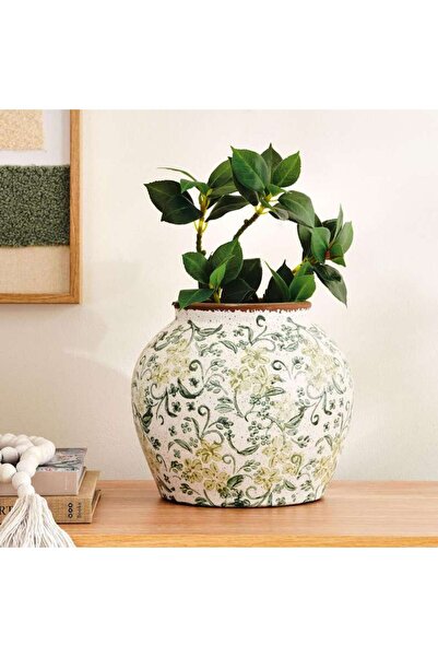 PAN HOME Alban Ceramic Vase 24x24x21cm - Green