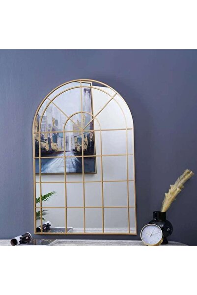 PAN HOME مرآة حائط ويندسور 80×120 سم - ذهبية