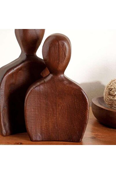 PAN HOME Pecan Person Silhouette Decor Figurine 22x13x5cm - Brown