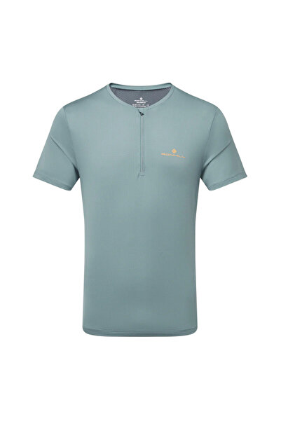 Ronhill Tricou de alergare pentru bărbați Tech 1/2 Zip SS 2025-Verde deschis-S
