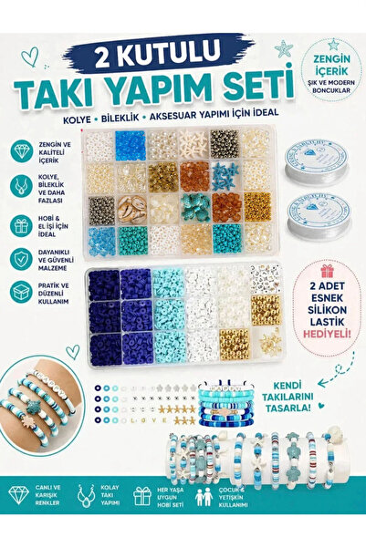By MO Accessories 2'li Kutuda Yaz Sezonu Doğal Taş Deniz Yıldızı Deniz Kabuğu...