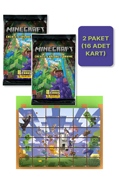 TOYFEST Panini Minecraft Create Explore Survive Trading Card - Minecraft Kart...