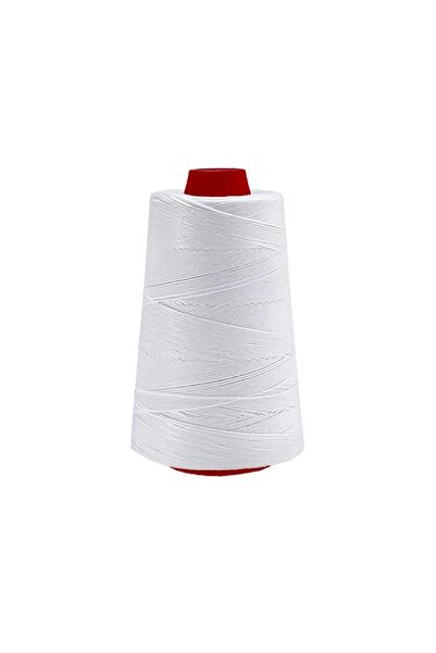 FDM Çuval Ağzı Dikiş Makinesi İpi 5 Kat Beyaz %100 Polyester Konik Makara Çuv...