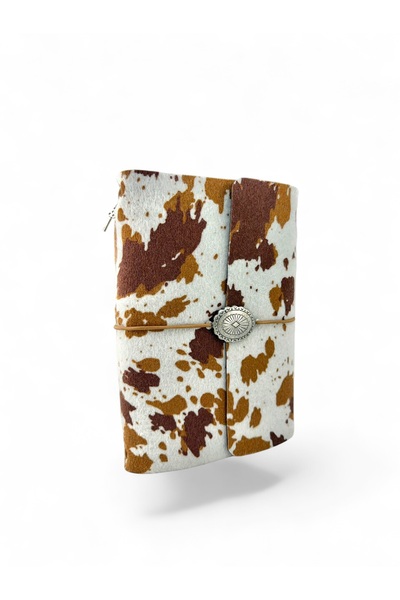 rawlab Cow Print A5 Defter Kılıfı & Organizer – Unisex Notebook Koruyucu Kılıf