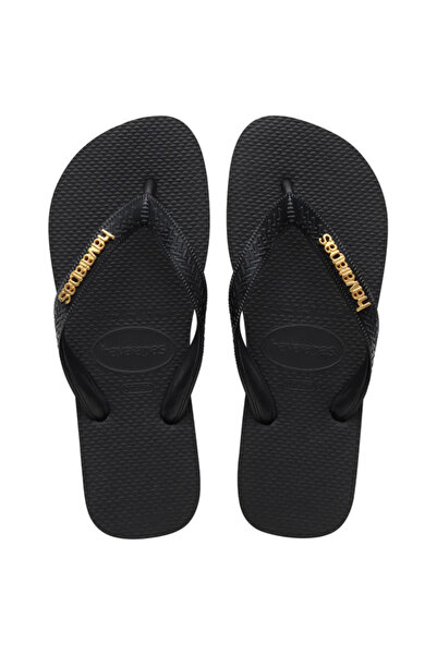 Havaianas Papuci de damă cu logo Top Black Metal