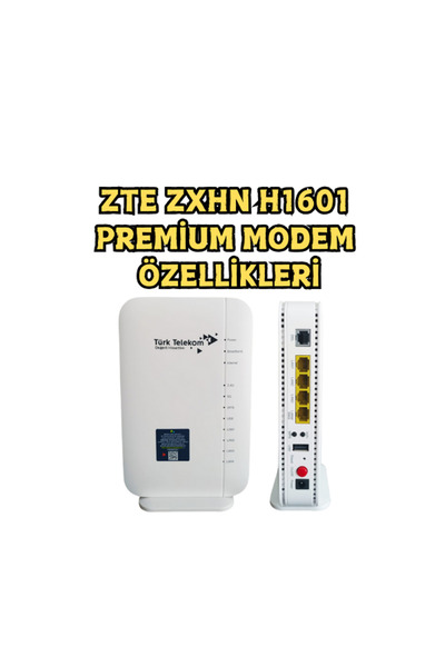 ZTE ZXHN H1601-P Wi-Fi 6 AX3000 Premium VDSL Modem (Kutulu Yenilenmiş)