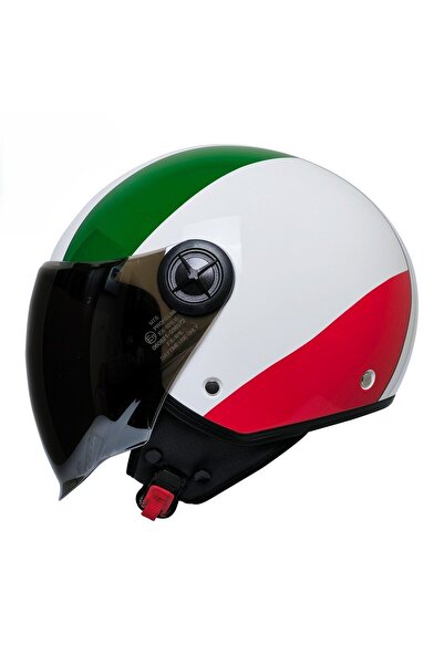 MOTOANL Motosiklet Yarım Kask Siyah Vizör R22.06 Sertifika Fiber Material İta...