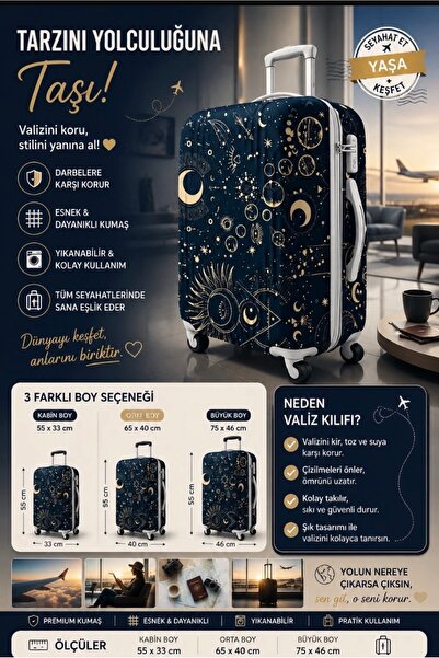 Trendglobal Valiz Kılıfı Bavul Kılıfı Likralı Esnek Kumaş Ve Dayanıklı Valiz ...