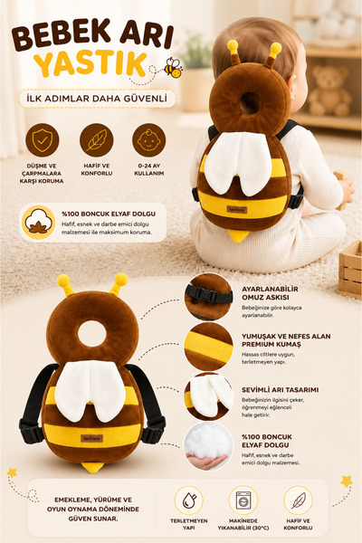 Angel Head Protection Fall Neck Protection Pillow Bee Figure Baby Protection