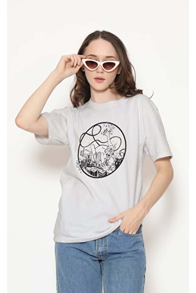 buzagi tasarım ürünleri Gg Allin Regular Fit Unisex White T-Shirt