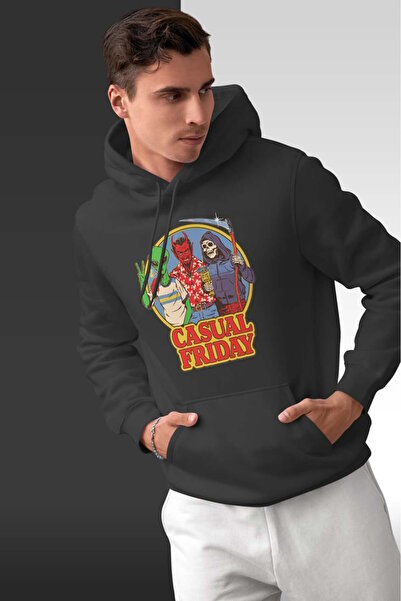 buzagi tasarım ürünleri Casual Friday Oversize Hooded Unisex Sweatshirt