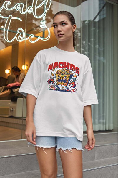 buzagi tasarım ürünleri Urban Oversize Unisex White T-Shirt