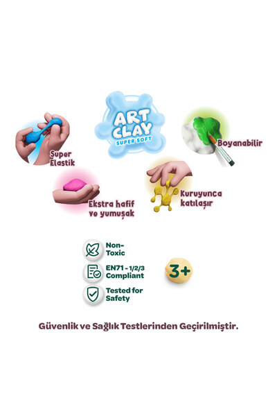 Art Craft Tırtıl - Art Clay Minik Canlılar Süper Hafif Kil