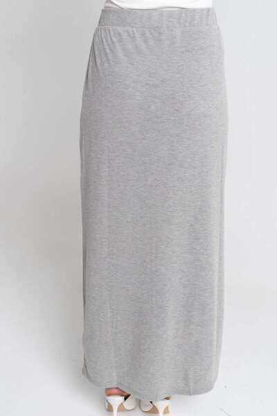 mica Women's Long Plain Skirt with Elastic Waist