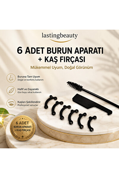 lasting beauty BURUN ŞEKİLLENDİRİ BURUN KALDIRMA DÜŞÜK BURUN APARATI KAŞ FIRÇ...