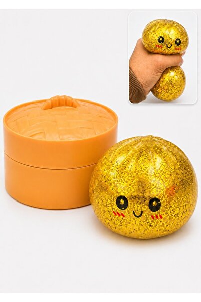 DAT Glitter Squishy Ball Transparent Dumpling Stress Ball Squeezable Sensory ...