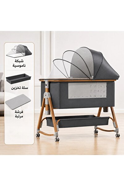 stars pearl سرير أطفال ومستلزمات مواليد متعدد الوظائف ومتحرك – ملاصق لسرير ال...