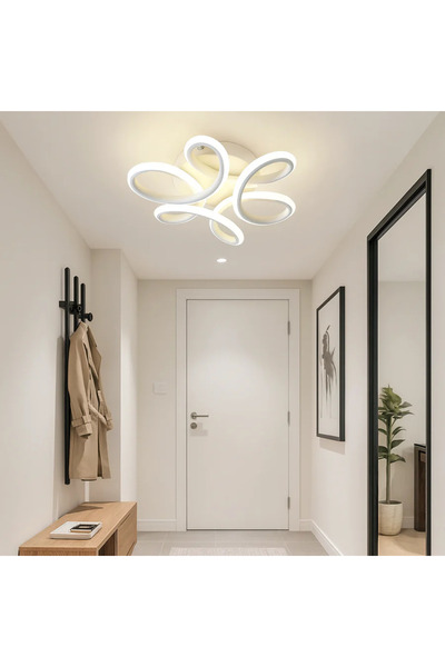 LightPlanet Lustra LED 3 functii alba 27W 27 x 27 x 8 cm