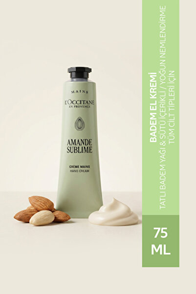 L'Occitane Almond Hand Cream, Nourishing and Moisturizing with Sweet Almond O...