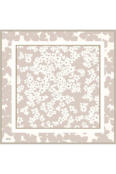 Belli Twill İpek Eşarp - 4044-85 Bej