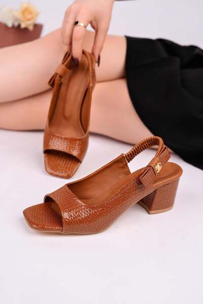Nesil Shoes Γυναικεία σανδάλια Gabbel 201 Tan με λάστιχο στην πλάτη