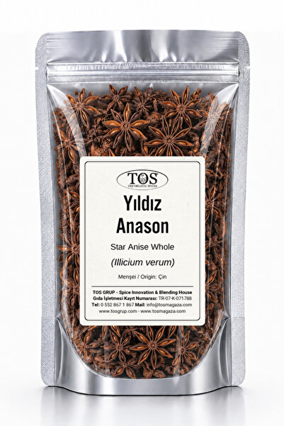 TOS The Organic Spices Yıldız Anason Bütün 100 gr (1. KALİTE) Illicium Verum ...
