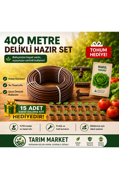 Genel Markalar 400 Metre Kendinden Delikli Damla Sulama Sistemi