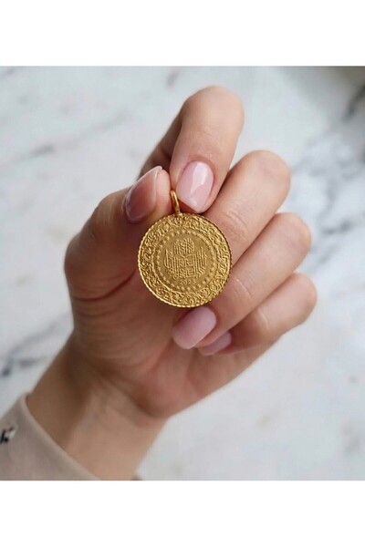 TROYAZEND 22 Ayar Altın Kaplama Kulplu 2025 Tarihli Bijuteri Çelik Kararmaz Ç...