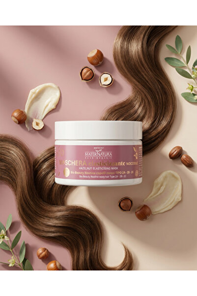 MaterNatura Masca Elasticizanta Par Ondulat 200ml cu Ulei de Alune, Jojoba si...