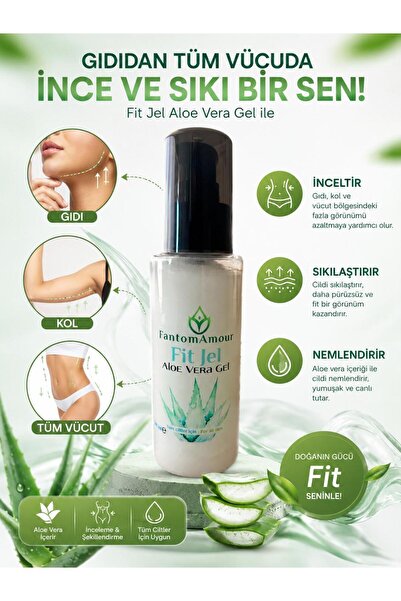 FantomAmour Aloe Vera Fit Jel – Masaj Destekli Sıkılaştırıcı Bakım Jeli – 200 ml