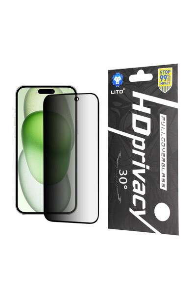 Lito Carcasă pentru iPhone 15 Plus - HD Privacy - Neagră