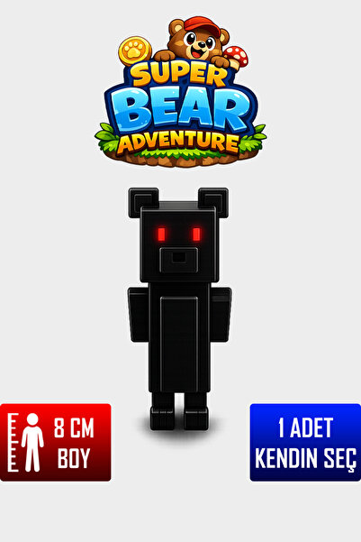 YAGLİZ Super Bear Adventures Süper Ayı 3D Figür Oyuncak 8 CM