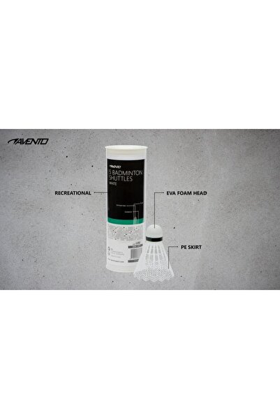 Avento Set 5 fluturasi badminton Avento, Alb