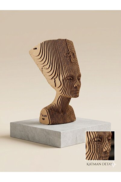 Nefertiti 3D Puzzle, Yaratıcı Hobi, DIY, Kraft Karton Model Kit