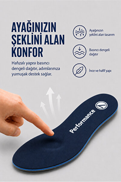 Active Team SG05 | Yumuşak Memory Foam Orthoflex, Hava Geçiren, Parfümlü Tüm Ayakkabılarla Uyumlu Iç Tabanlık