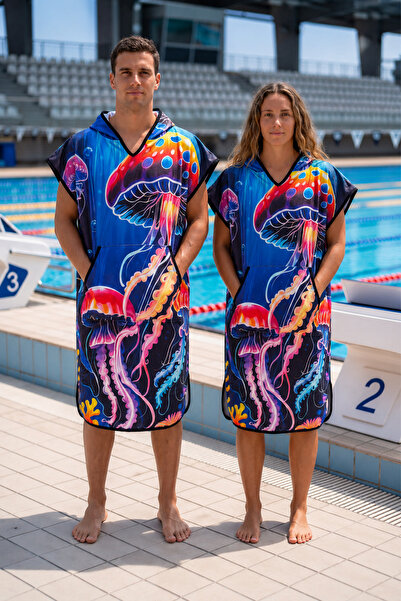 sporsuit Aquaflow Unisex Havlu Panço Yüzücü Yarış Antrenman Havuz ve Deniz İç...