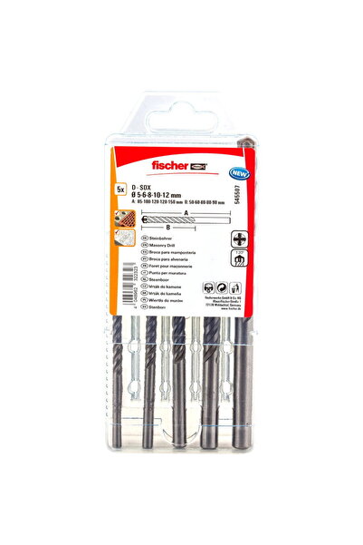 Fischer Set burghie piatrДѓ D-SDX SET 5-12mm, 5 bucati
