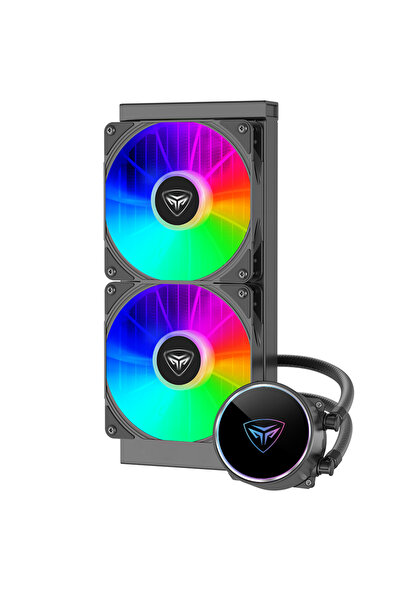 PCCOOLER PD240S ARGB BK, 2 ventilatoare de 120 mm, 1800 rpm, Negru