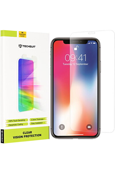Techsuit Folie pentru Apple iPhone X, iPhone 10 - Clear Vision Glass - Transp...