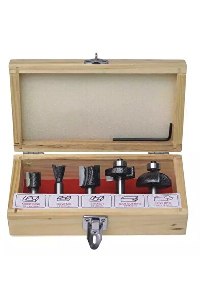 DEDRA EXIM Wood router Top Bottom Set 5pcs. 8 mm