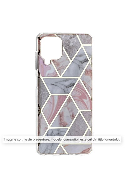 Techsuit Husă pentru iPhone 15 Pro Max - Seria Marble - Hex Roz
