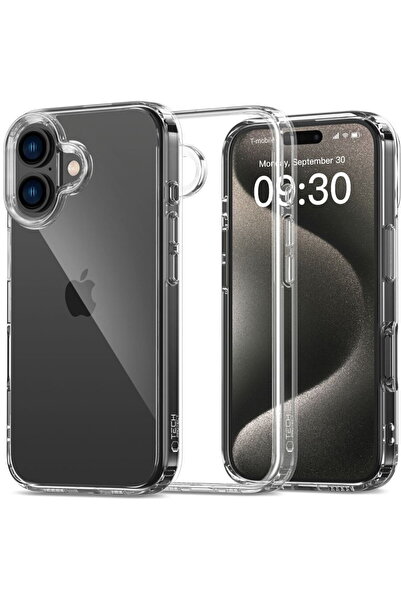 Tech-Protect HusДѓ FlexAir Hybrid pentru Apple iPhone 16, spate transparent, ...