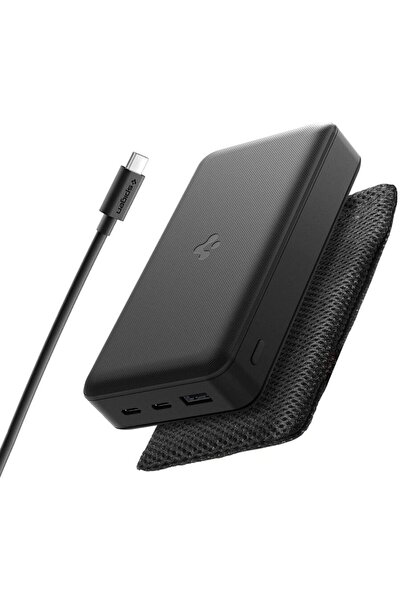 Spigen EA3020 USB, 2x Type-C, Design Subțire, 20000mAh, 30W Negru
