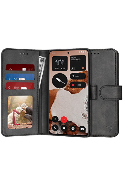 Techsuit Husă pentru Nothing CMF Phone 2 Pro - Tip Agendă - Negru