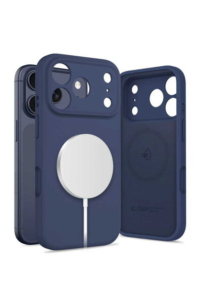 Tech-Protect Husă de silicon MagSafe pentru iPhone 17 Pro, finisaj silicon pr...