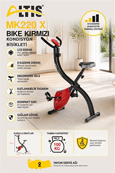 ALTIS Mk220 X Bike Dikey Kondisyon Bisikleti kırmıızı